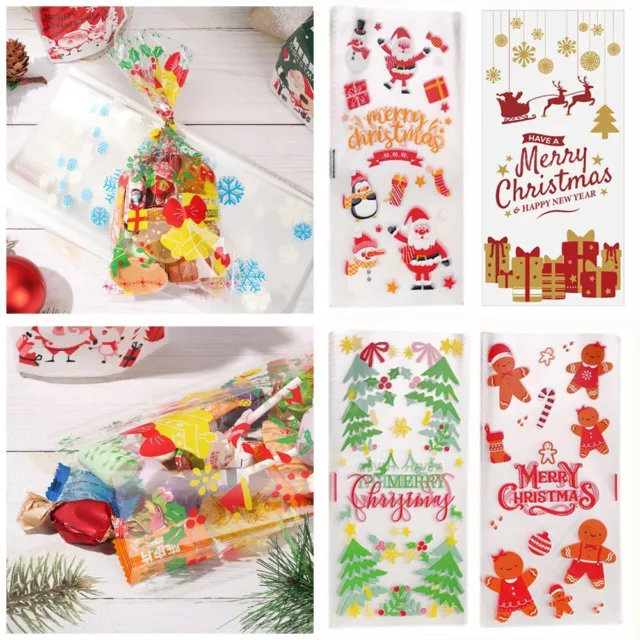 Cookie Packing Baking Packaging Christmas Gift Bags Candy Cellophane Bag