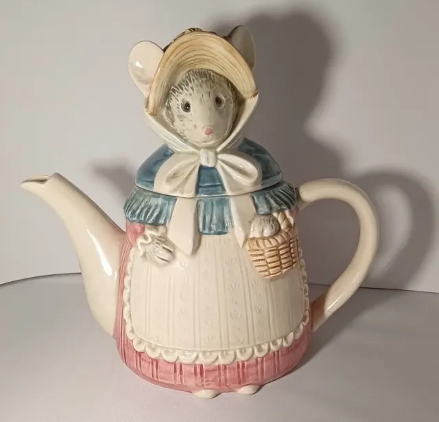 Vintage OTAGIRI Japan Miss Mouse Ceramic Hand Painted Teapot