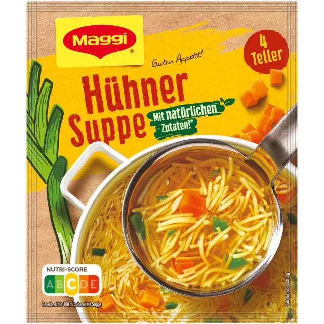 Maggi Guten Appetit Hühner Suppe mit Nudel 3x60g Tüten ergibt 3x1 Liter usy 3