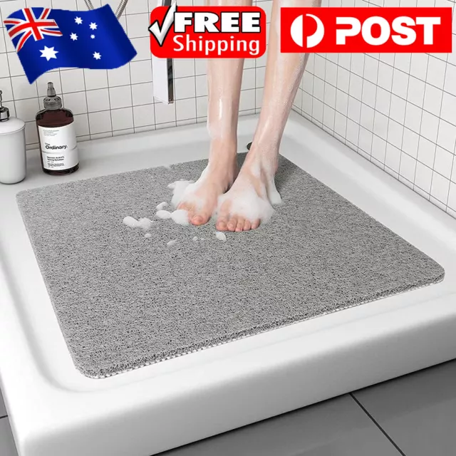 Shower Rug Anti Slip Loofah Bathroom Bath Mat Carpet Water Drains Non Slip AU