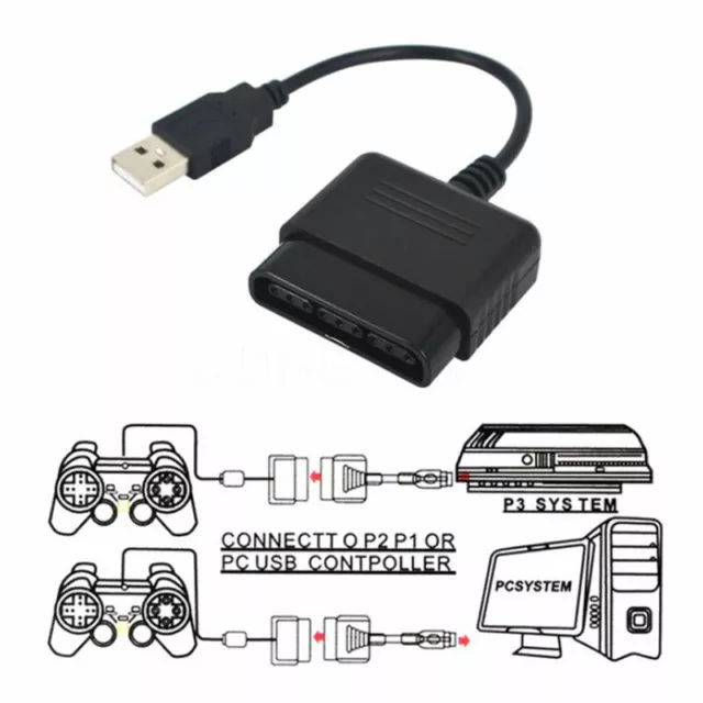 USB Cable PS2 To PS3 Video Game Controller Adapter Converter For PS2 To PS3-FY