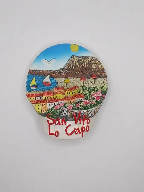 Magnete Calamita Resina Frigo  Souvenir Fridge Magnete San Vito Lo Capo  Sicilia