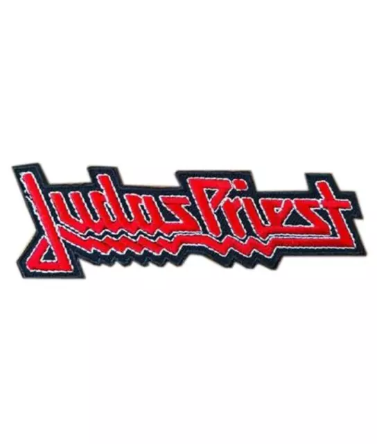 JUDAS PRIEST logo Embroidered Patch Iron on Sew Badge Heavy rock Metal Halford