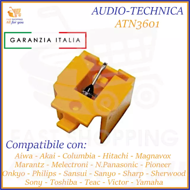 Puntina x testina giradischi audio technica ATN3601 compatibile philips pioneer