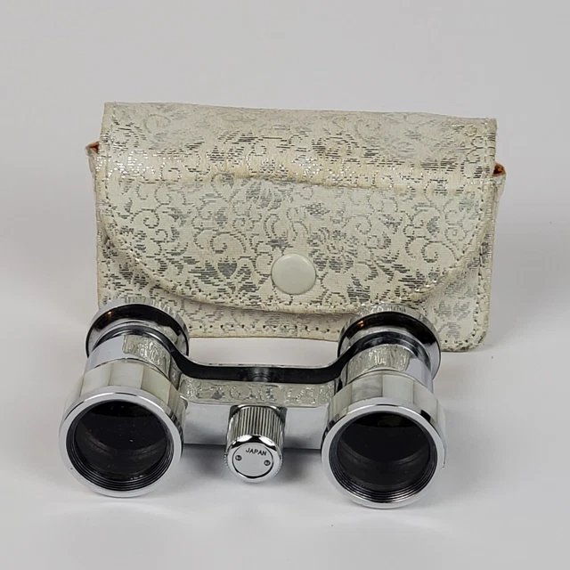 Gafas de ópera vintage Bushnell triple probadas 2,5X recubiertas con madre perla
