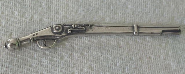 Genuine Silverissimo Vintage Solid Silver (800) Model Small Rifle. Handmade.