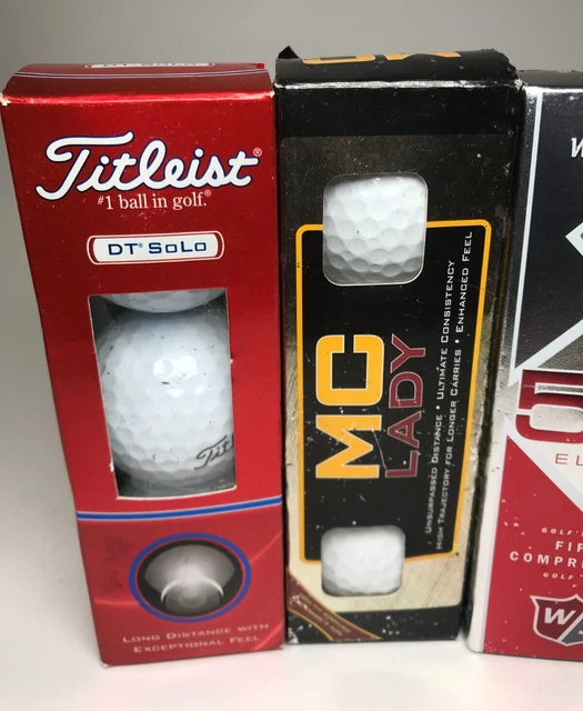 TITLEIST DT SOLO Wilson Staff 50 Elite MC Lady Golf Balls Combo Pack