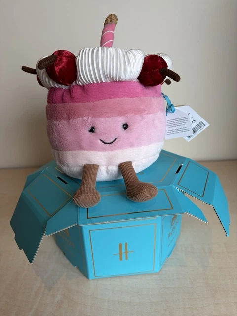 JELLYCAT CHERYL CHERRY Cake Harrods Exclusive BNWT with Box £78.68