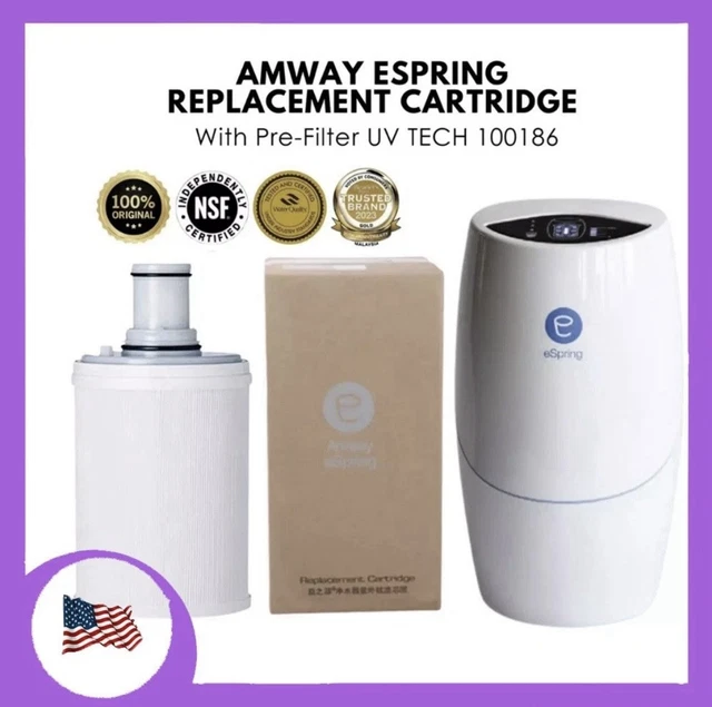 thumbnail image 2 of ESpring Replacement Water Filter Cartridge By Amway – Fits Models Without UV Light (110194) | 1,320 Gallons, Carbon Block 2 of 6