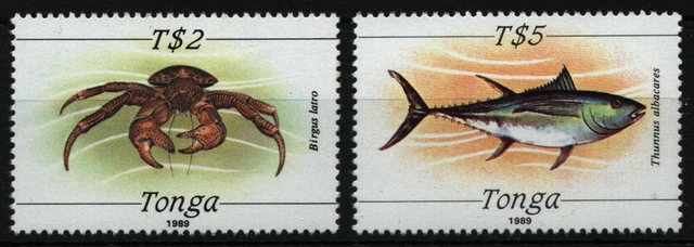 Tonga 1989 - Mi-Nr. 1061-1062 ** - MNH - Meerestiere / Marine life