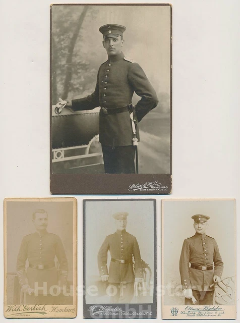 118126, Portraitfoto CDV, 4x Infanterie Regiments 76, IR 76, Seitengewehr, Bajo