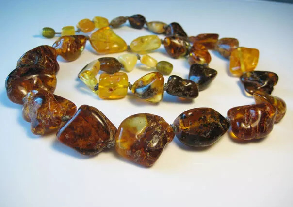 Natural Massive Baltic Amber Necklace 40-45 gr. Handmade Gemstone !!!