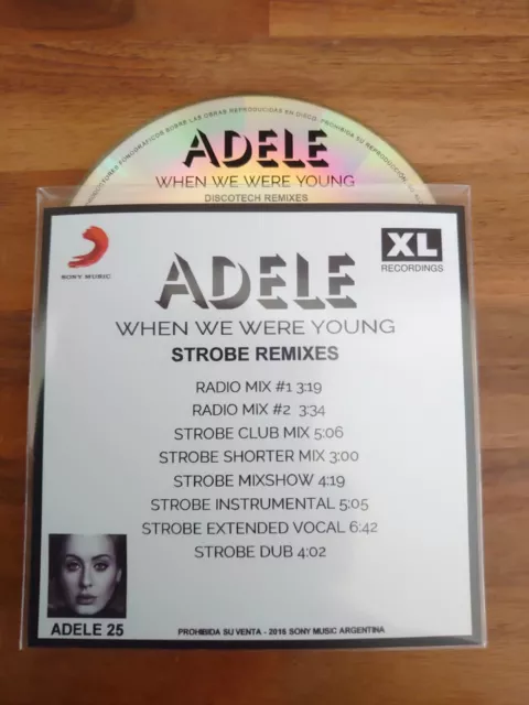 Adele “When We Were Young" STROBE Remixes Rare 8 Remix Brand New Cd Promo