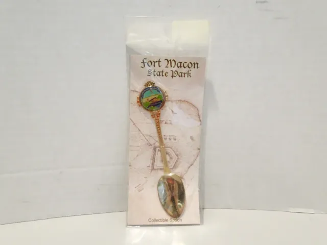 Collector Souvenir Spoon Fort Macon State Park NC Travel Collectible USA