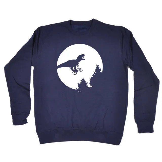 Dinosaur Across The Moon - Mens Novelty Funny Top Sweatshirts Jumper Sweatshirt
