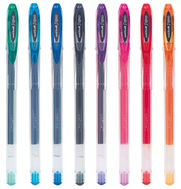 12 X Uni-Ball Signo Gel Encre Boule Rouleau UM-120 - 8 Couleurs Disponibles