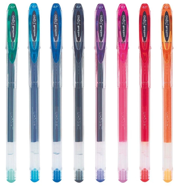 8 X Uni-Ball Signo Gel Encre Boule Rouleau UM-120 - Standard Couleurs