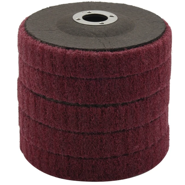 5Pcs 4 Inch Nylon Fiber Flap Disc Polishing Grinding Wheel,Scouring Pad Buffinf