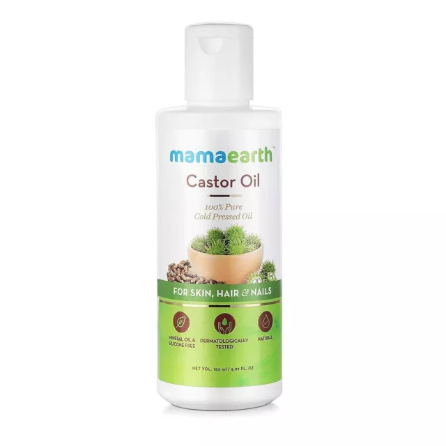 Mamaearth Aceite de ricino 100% puro, prensado en frío, para favorecer el...