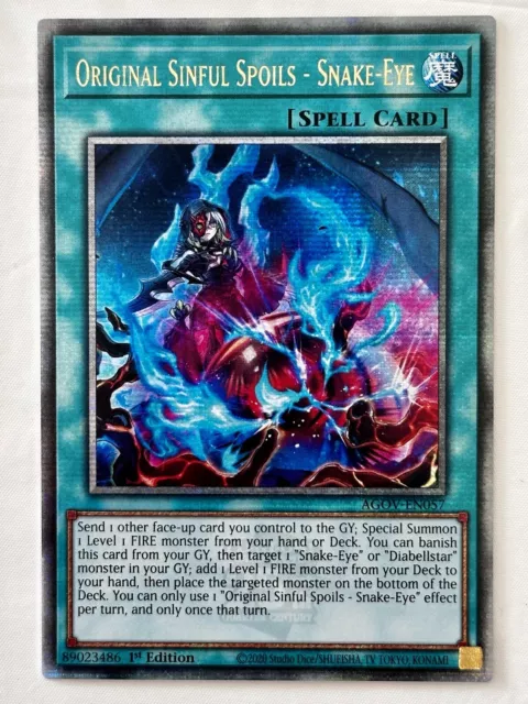 Yu-Gi-Oh! TCG Original Sinful Spoils - Snake-Eye Age of Overlord AGOV-EN057 1st