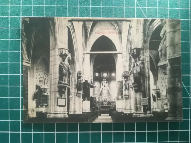 sb384 CPA BE circa 1900 Yvelines - interior of the church of Vétheuil