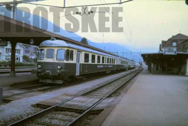 35mm Slide SWITZERLAND BT Bodensee Toggenburgbahn Electric Railcar 53 1985 Orig