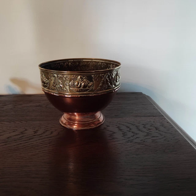 Coupe Ancienne En Porcelaine Et Laiton/bronze Style Rococo - Bavière - 24,5 Cm De Haut - Occasion Bon état