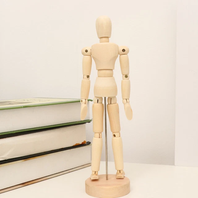 Mannequin Bois Articulé 30 Cm – Pour Dessin, Croquis, Décoration – Figurine Artistique Réglable