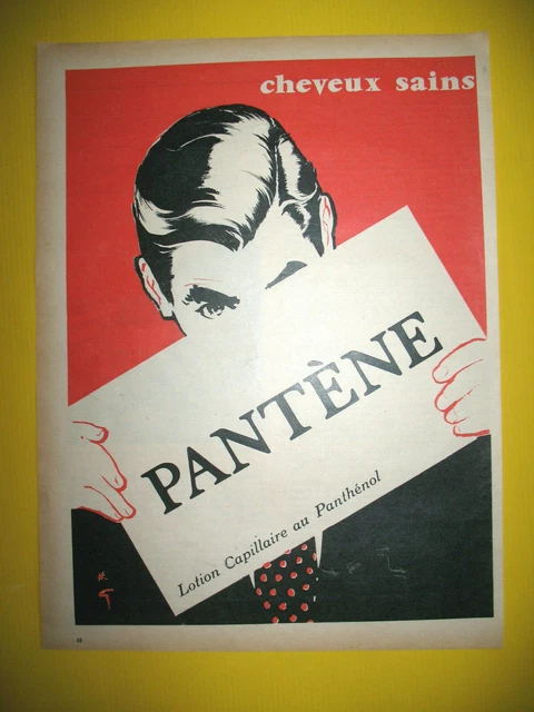 Publicite De Presse Pantene Lotion Capillaire Panthenol Illustration Gruau 1962