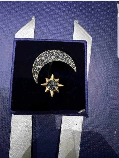 CRISTALLI SIMBOLICI AD anello aperto Swarovski luna e stella