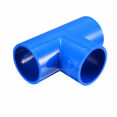 40mm Feuillet raccord pour tuyau PVC en T à connecteur couplage bleu Lot de 3pcs