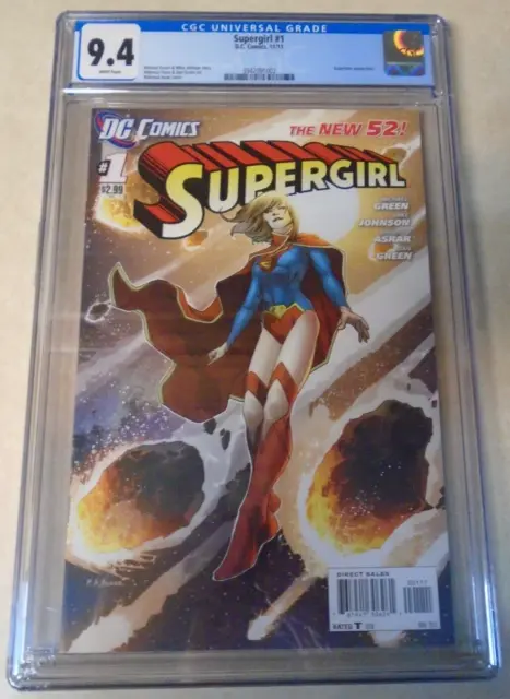 SuperGirl Issue #1 Comic Book. CGC Graded 9.4. 2011 DC Comics