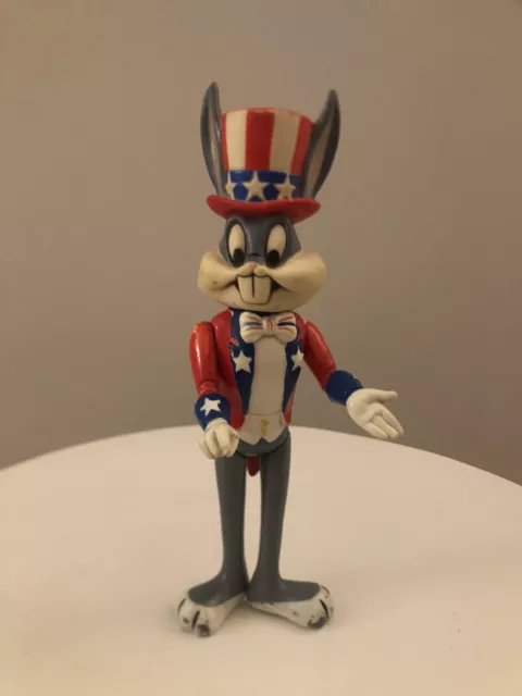 Vintage Patriotic Bugs Bunny Uncle Sam Figure Toy Looney Tunes Hong Kong 1975