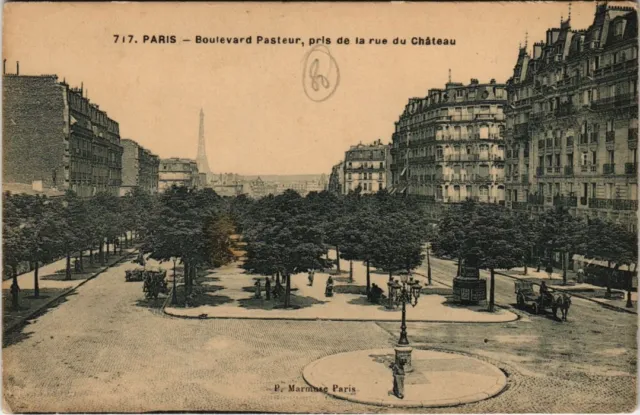 CPA PARIS 15e Boulevard Pasteur, pris de la rue du Chateau (65820)