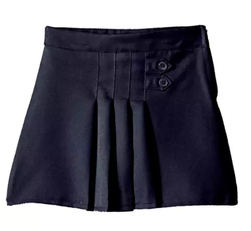 US Polo Assn Girls School Uniform Skirt Adj Waist Pleated Scooter Size 10 Navy