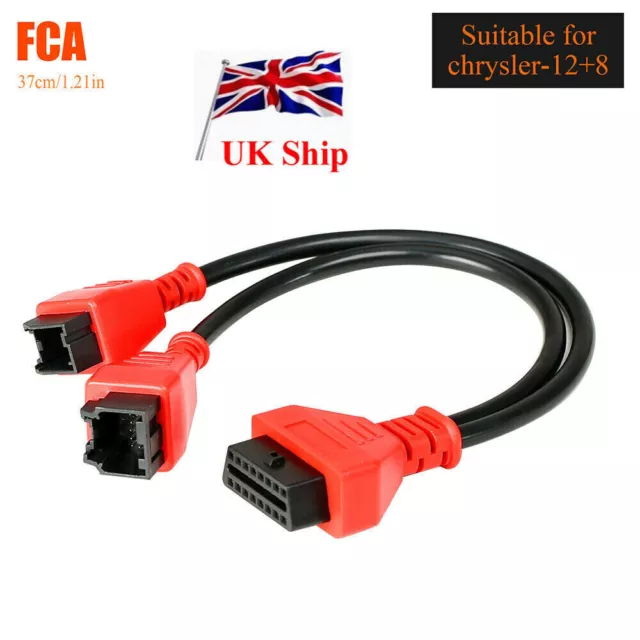 FCA 12+8 Pin OBD2 Connector Cable Adaptor Universal Adapter Fit For Chrysler