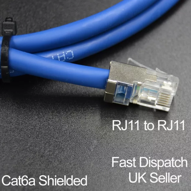 5M Cat6 Shielded Modem router cable Filtered VDSL RJ11/RJ11 vdsl BT Infinity etc