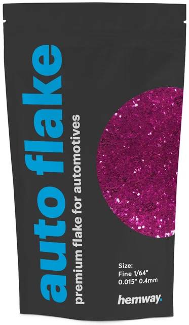 Hemway Dark Rose Pink Metal Flake 0.015" 100g Auto Car Glitter Paint 375 microns