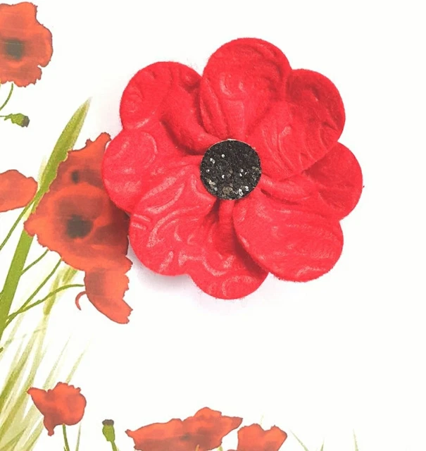 MOHNBLUME BLÜTENBLATT KUNSTSTOFF Vorlage zum Selbermachen Haarbogen