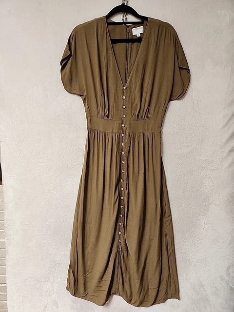 WITCHERY WOMENS DRESS Size 6 Green Short SLeeve Knee Length Fit N Flare  (3088) $30.00 - PicClick AU