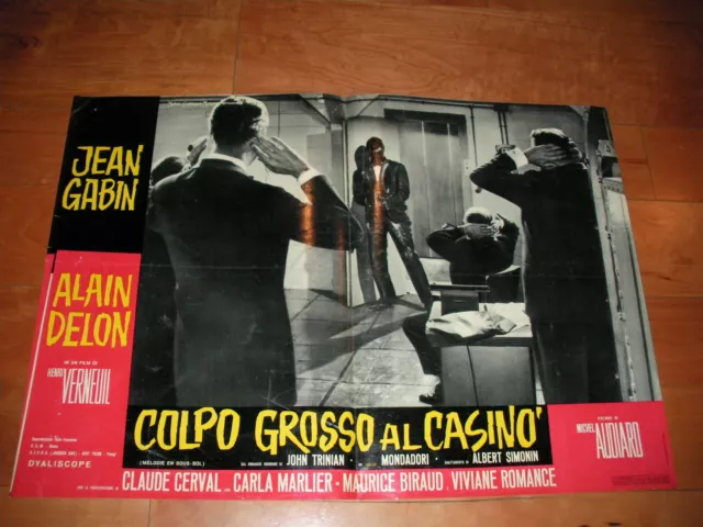 FOTOBUSTA COLPO GROSSO AL CASINO' Mélodie en sous-sol JEAN GABIN ALAIN DELON +