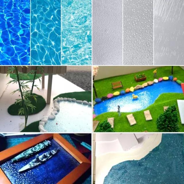 Transparent Blue Simulation Water Grain Sticker Sand Table Making  Sand Table