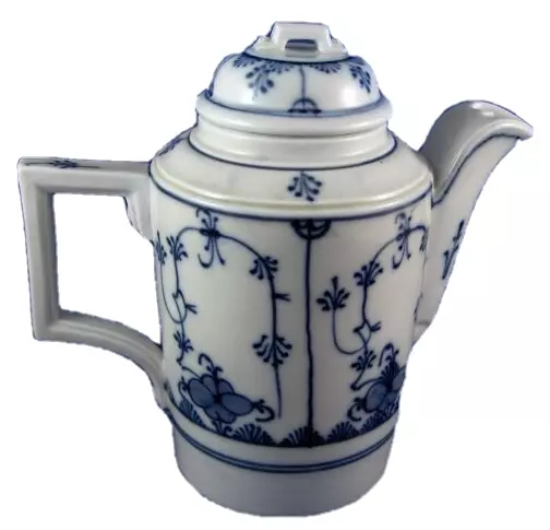 Antik 18thC Gotha Porzellan Strawflower Coffee Pot Porzellan Kanne Strohblumen