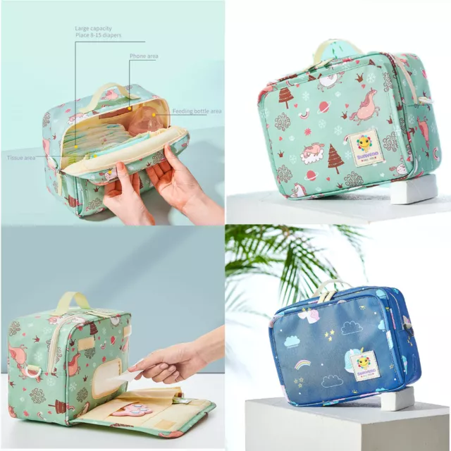 Baby Diaper Bag Nappy Bags Washable Cloth Organizer Holder Bags Waterproof