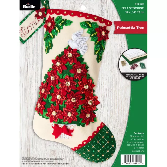 Bucilla Felt Stocking Applique Kit 18 Long Storytime Santa