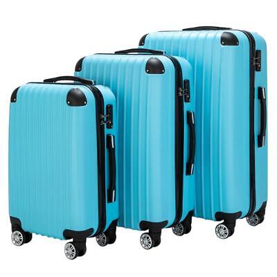 Trolley Case 3-Piece Hardside Lightweight Spinner Luggage Bag Set w/TSA 2