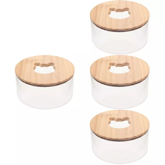 4 piezas soporte de inodoro transparente para baño hámster conejillo de indias