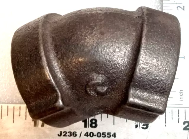 1" Black Malleable Iron 45° Elbow   USA SELLER, FREE SHIPPING