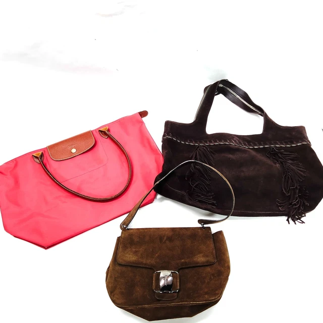 Ferragamo Shoulder Bag Longchamp Tote Bag 3 set   Suede Leather Nylon 1917977