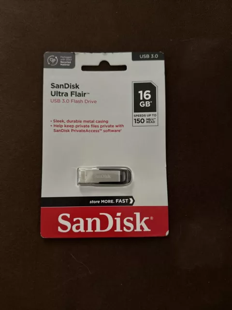 SanDisk Ultra Flair 16GB USB 3.0 Flash Pen thumb Drive High Speed